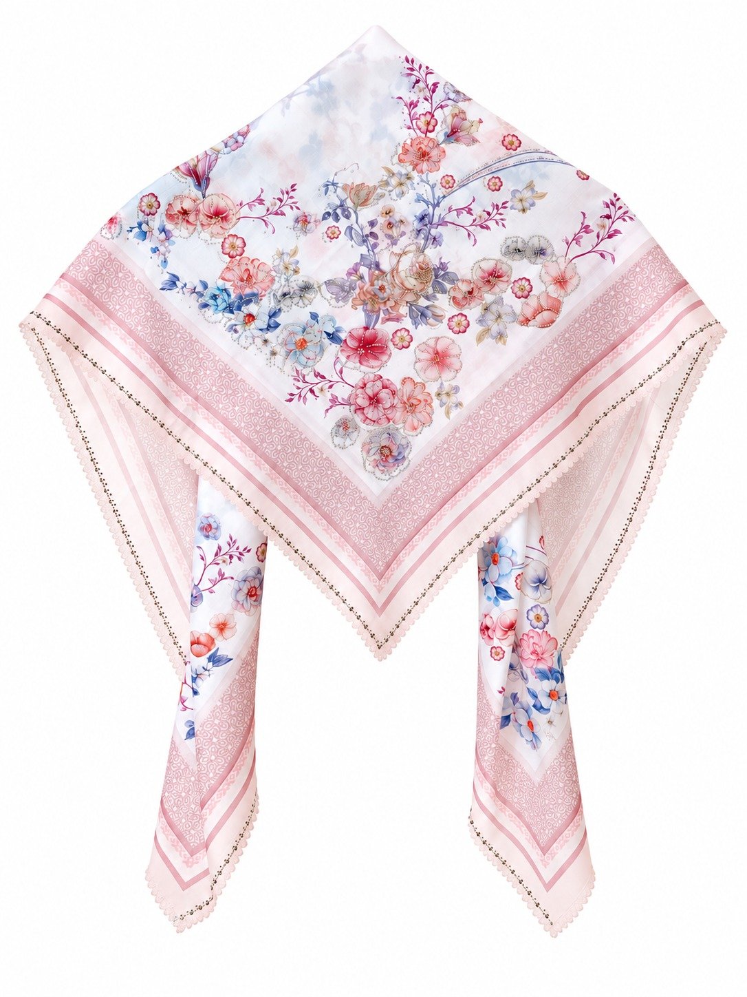 Hijab Aveline-Pink dan Beige