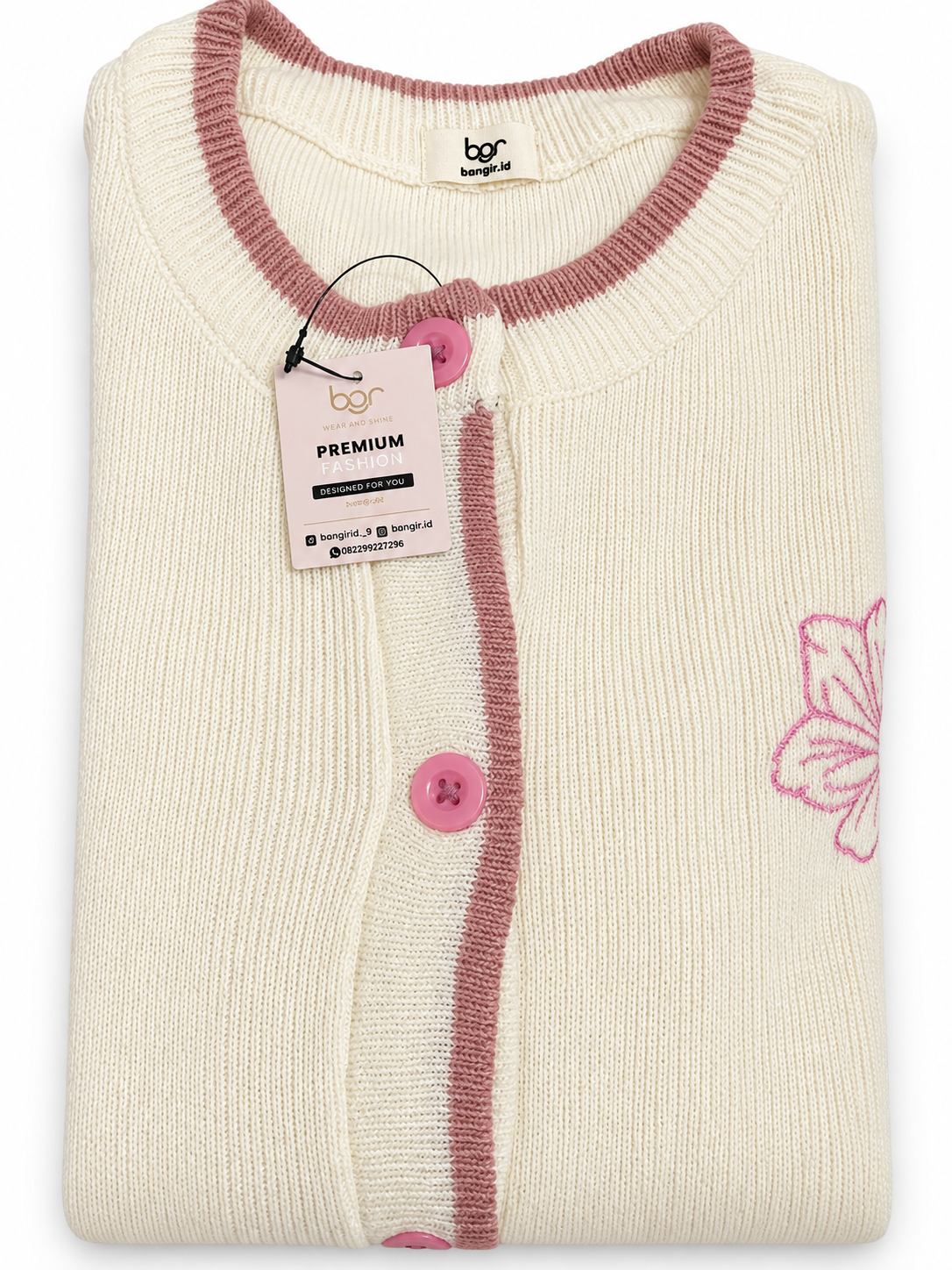 Cardigan Rajut-Krem